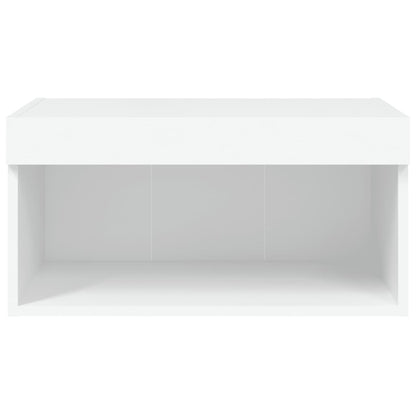 vidaXL TV Cabinet with LED Lights White 60x30x30 cm