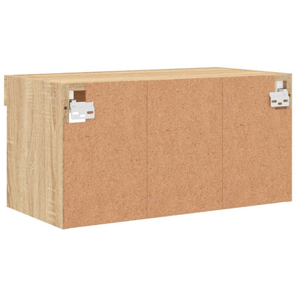 vidaXL TV Cabinet with LED Lights Sonoma Oak 60x30x30 cm