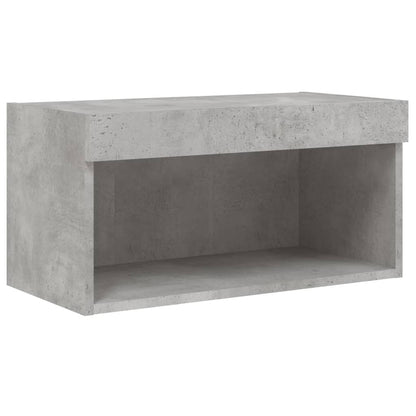 vidaXL TV Cabinet with LED Lights Concrete Grey 60x30x30 cm