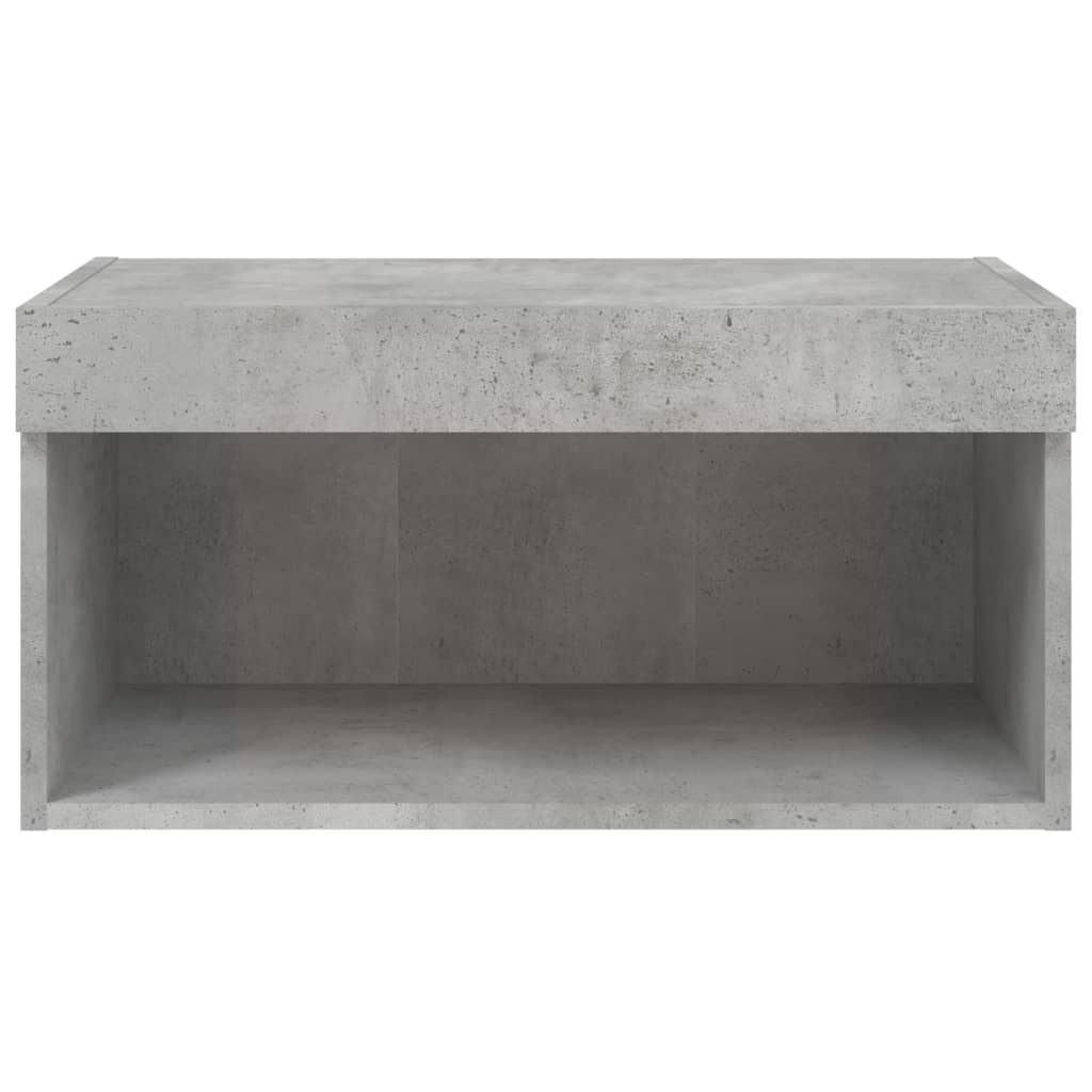 vidaXL TV Cabinet with LED Lights Concrete Grey 60x30x30 cm
