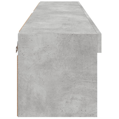vidaXL TV Cabinets with LED Lights 2 pcs Concrete Grey 60x30x30 cm