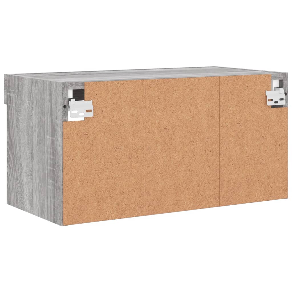 vidaXL TV Cabinet with LED Lights Grey Sonoma 60x30x30 cm