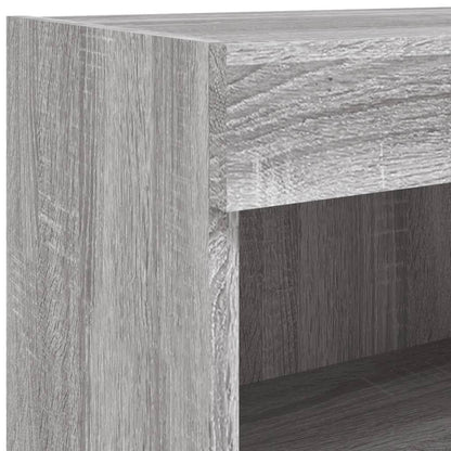 vidaXL TV Cabinet with LED Lights Grey Sonoma 60x30x30 cm