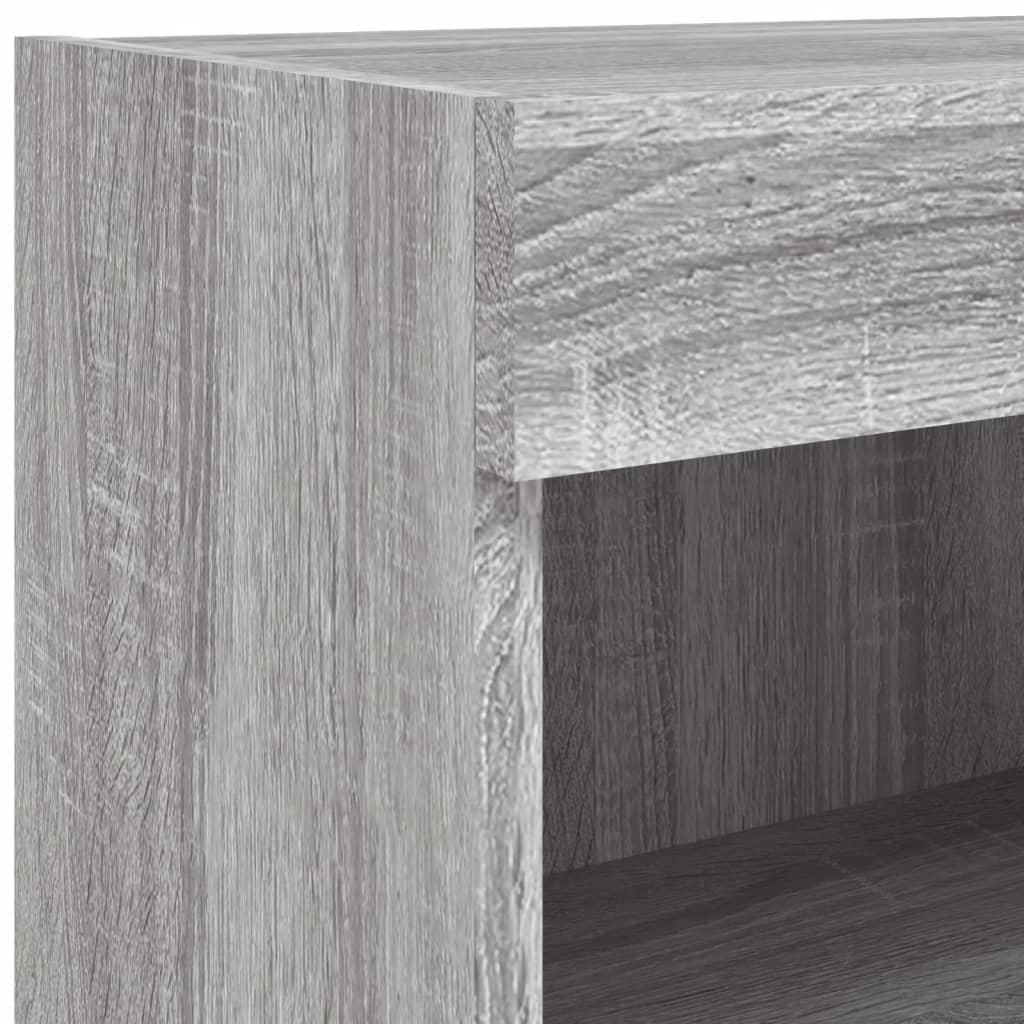vidaXL TV Cabinets with LED Lights 2 pcs Grey Sonoma 60x30x30 cm