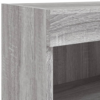 vidaXL TV Cabinets with LED Lights 2 pcs Grey Sonoma 60x30x30 cm