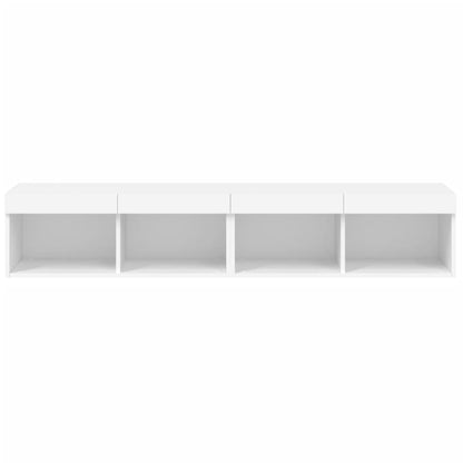 vidaXL TV Cabinets with LED Lights 2 pcs White 80x30x30 cm