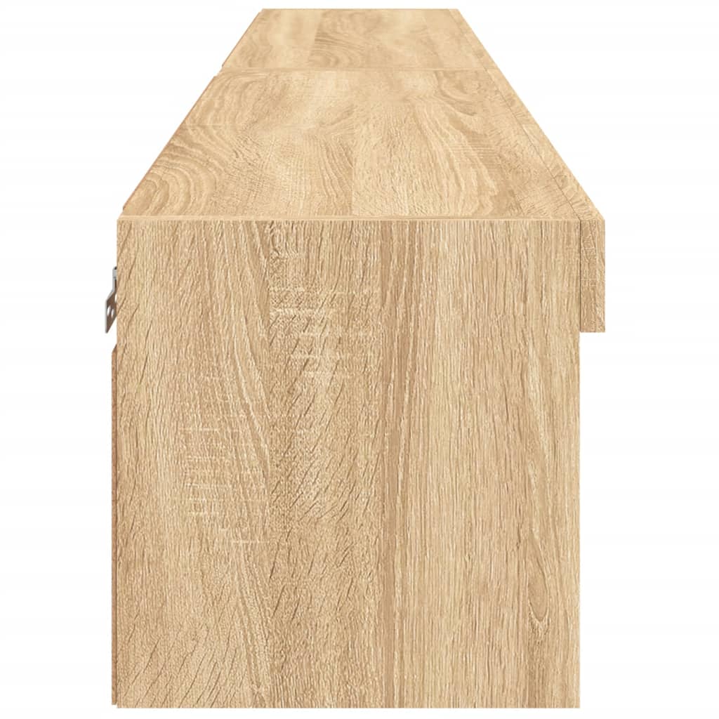 vidaXL TV Cabinets with LED Lights 2 pcs Sonoma Oak 80x30x30 cm
