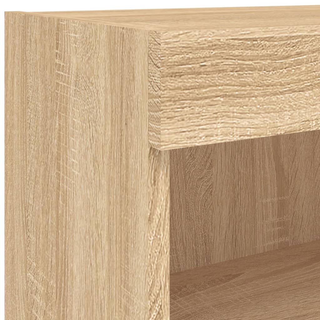 vidaXL TV Cabinets with LED Lights 2 pcs Sonoma Oak 80x30x30 cm