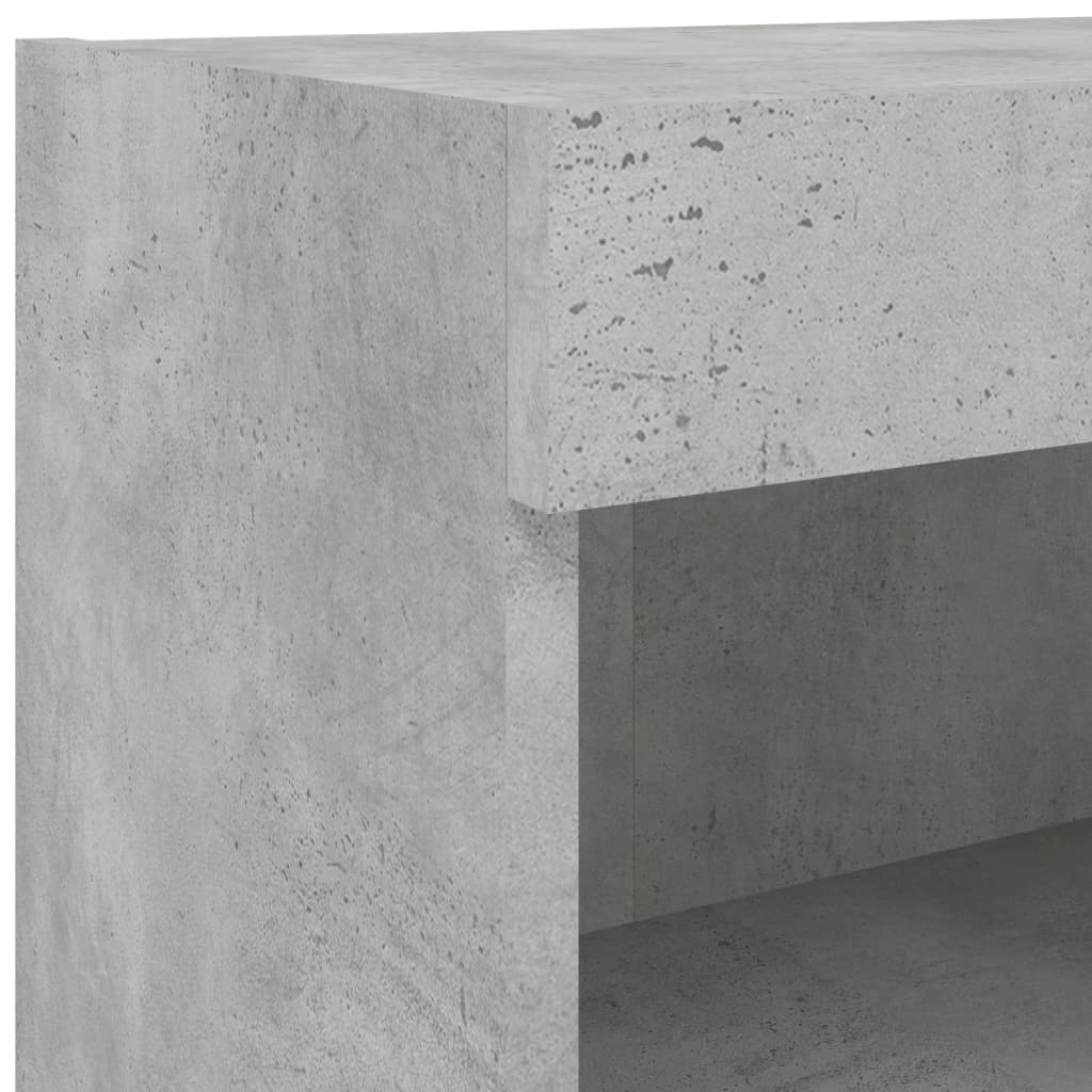 vidaXL TV Cabinets with LED Lights 2 pcs Concrete Grey 80x30x30 cm