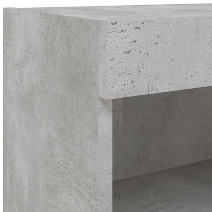vidaXL TV Cabinets with LED Lights 2 pcs Concrete Grey 80x30x30 cm