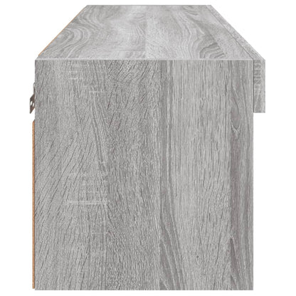 vidaXL TV Cabinet with LED Lights Grey Sonoma 80x30x30 cm