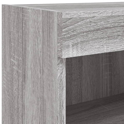 vidaXL TV Cabinet with LED Lights Grey Sonoma 80x30x30 cm