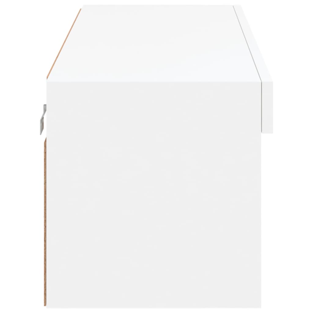 vidaXL TV Cabinet with LED Lights White 100x30x30 cm