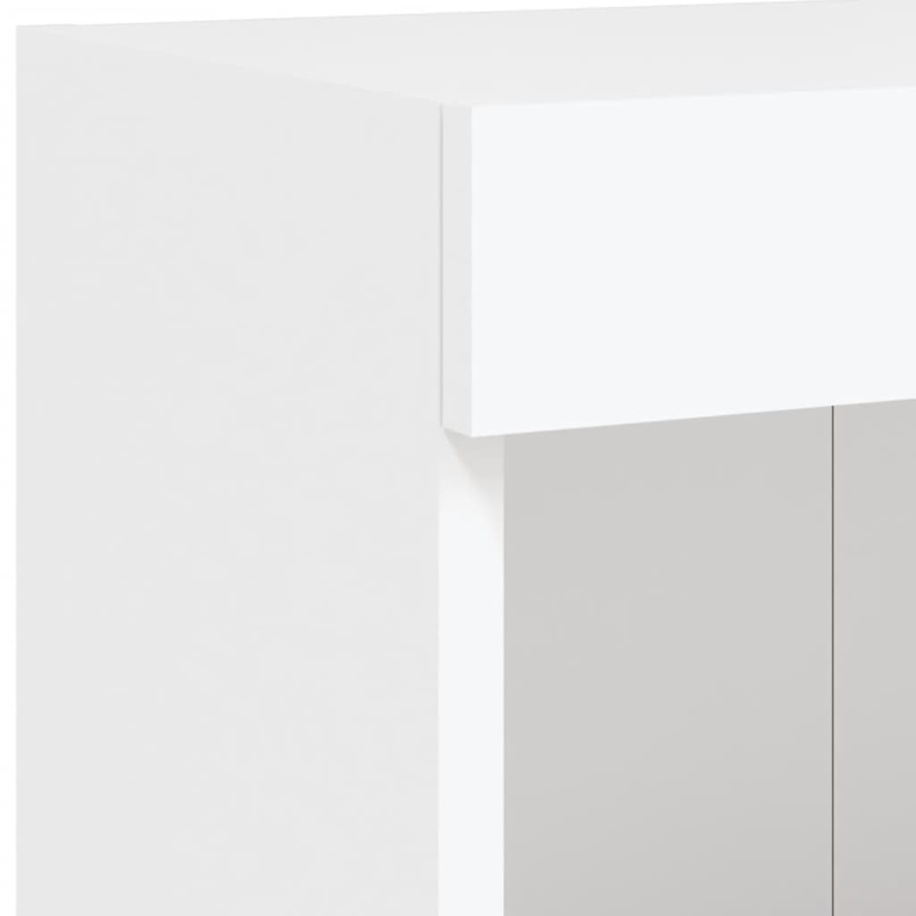 vidaXL TV Cabinet with LED Lights White 100x30x30 cm