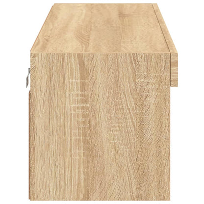 vidaXL TV Cabinet with LED Lights Sonoma Oak 100x30x30 cm
