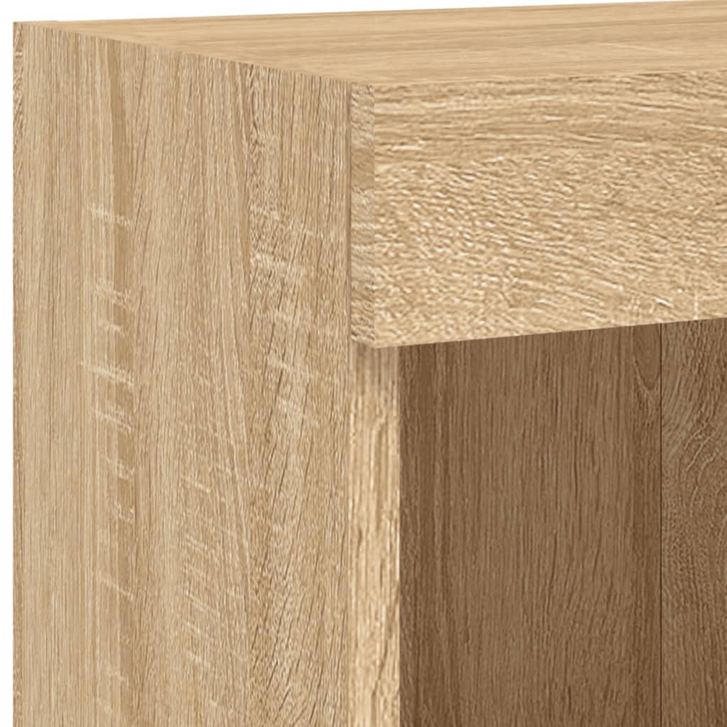vidaXL TV Cabinets with LED Lights 2 pcs Sonoma Oak 100x30x30 cm