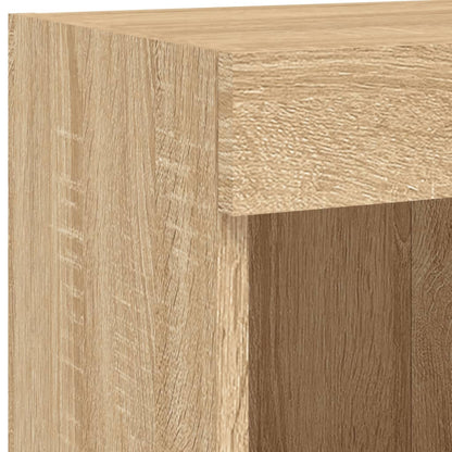 vidaXL TV Cabinets with LED Lights 2 pcs Sonoma Oak 100x30x30 cm