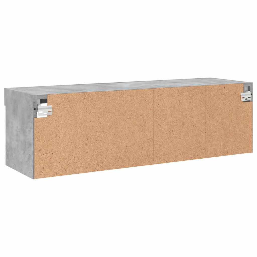 vidaXL TV Cabinet with LED Lights Concrete Grey 100x30x30 cm