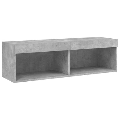 vidaXL TV Cabinet with LED Lights Concrete Grey 100x30x30 cm