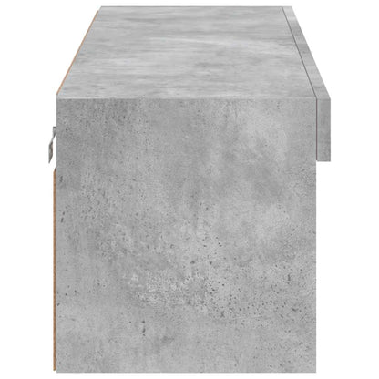 vidaXL TV Cabinet with LED Lights Concrete Grey 100x30x30 cm