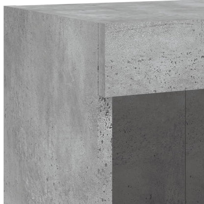 vidaXL TV Cabinets with LED Lights 2 pcs Concrete Grey 100x30x30 cm