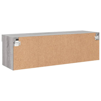 vidaXL TV Cabinet with LED Lights Grey Sonoma 100x30x30 cm