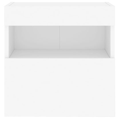 vidaXL TV Wall Cabinet with LED Lights White 40x30x40 cm