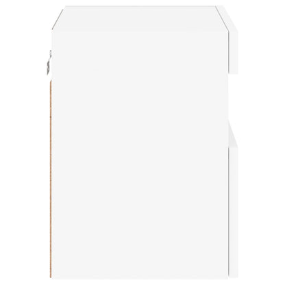 vidaXL TV Wall Cabinet with LED Lights White 40x30x40 cm