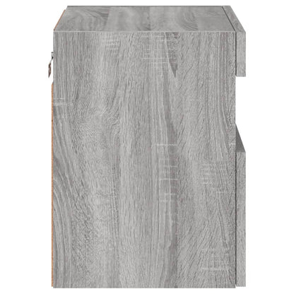 vidaXL TV Wall Cabinet with LED Lights Grey Sonoma 40x30x40 cm