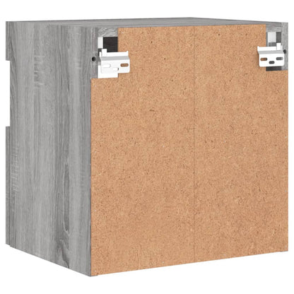 vidaXL TV Wall Cabinet with LED Lights Grey Sonoma 40x30x40 cm