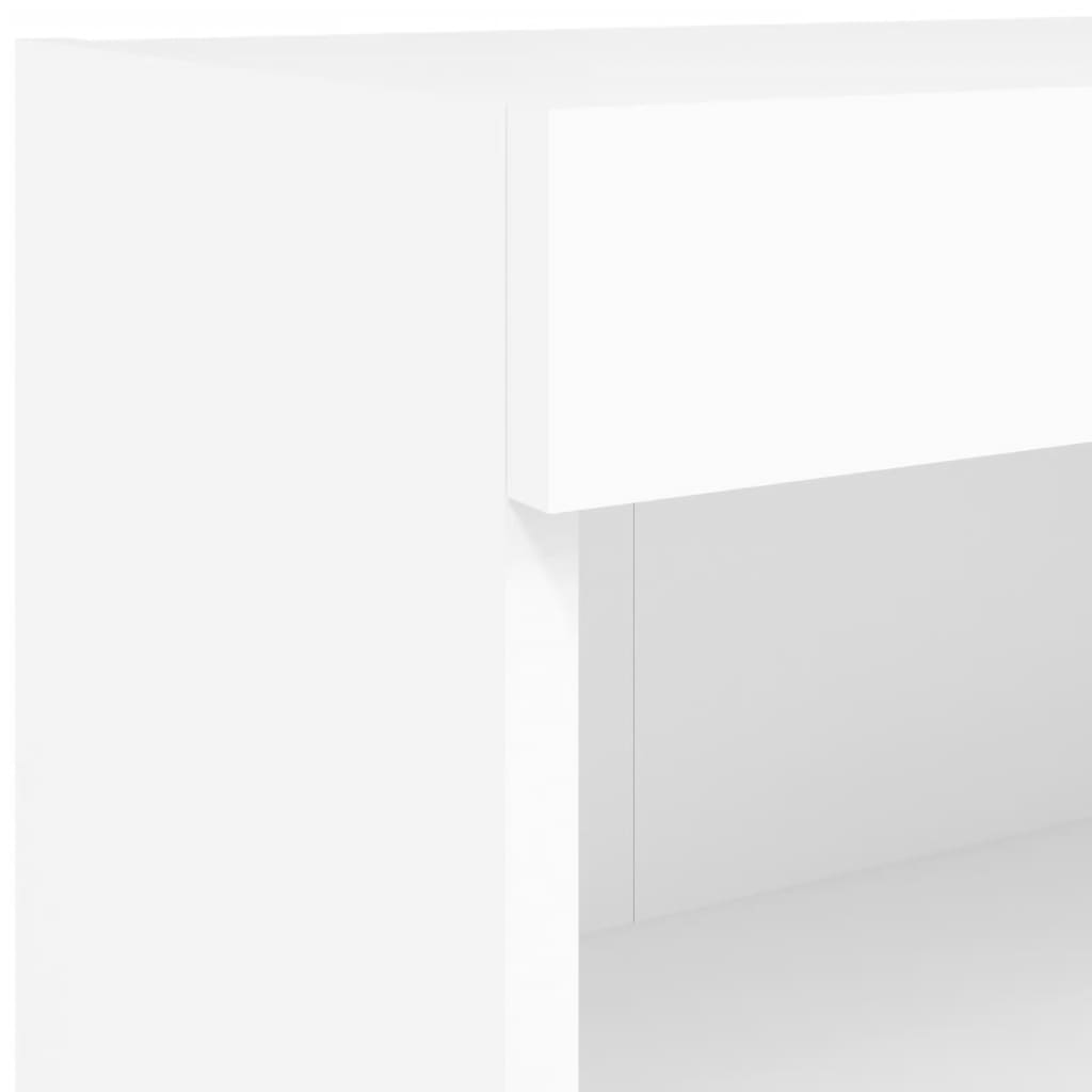 vidaXL TV Wall Cabinet with LED Lights White 60x30x40 cm