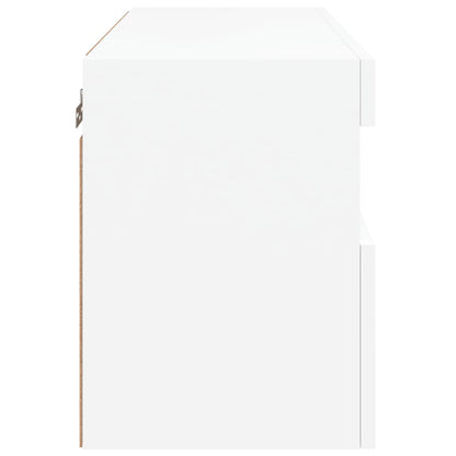 vidaXL TV Wall Cabinet with LED Lights White 60x30x40 cm