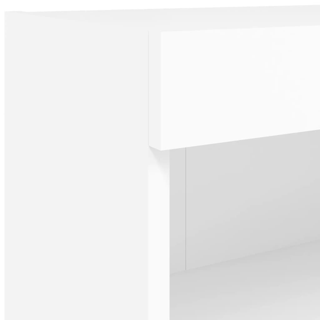 vidaXL TV Wall Cabinets with LED Lights 2 pcs White 60x30x40 cm