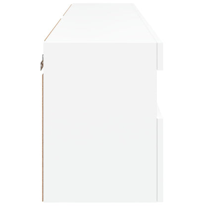 vidaXL TV Wall Cabinets with LED Lights 2 pcs White 60x30x40 cm