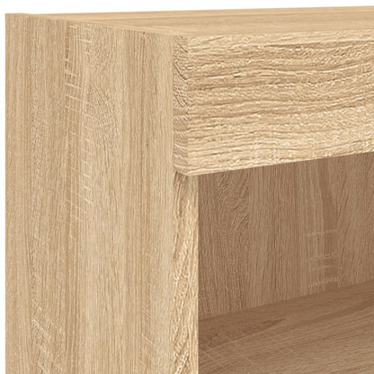 vidaXL TV Wall Cabinet with LED Lights Sonoma Oak 60x30x40 cm