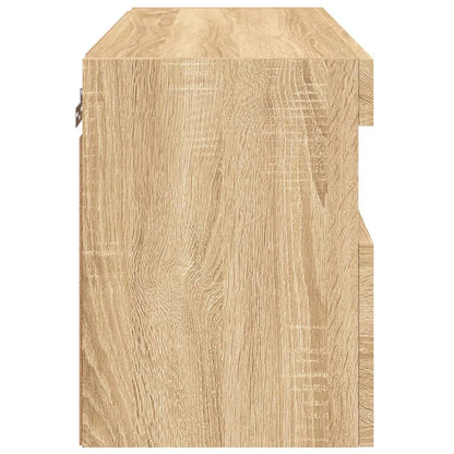 vidaXL TV Wall Cabinet with LED Lights Sonoma Oak 60x30x40 cm