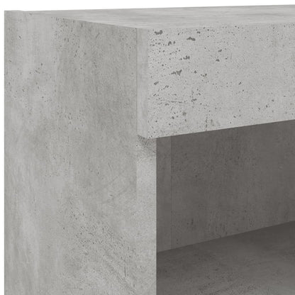 vidaXL TV Wall Cabinets with LED Lights 2 pcs Concrete Grey 60x30x40cm