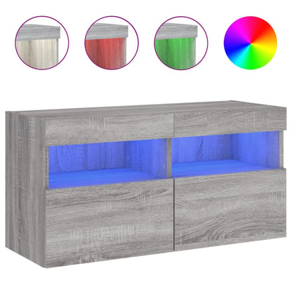 vidaXL TV Wall Cabinet | Grey Sonoma | Engineered Wood | Medium
