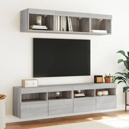 vidaXL TV Wall Cabinet | Grey Sonoma | Engineered Wood | Medium