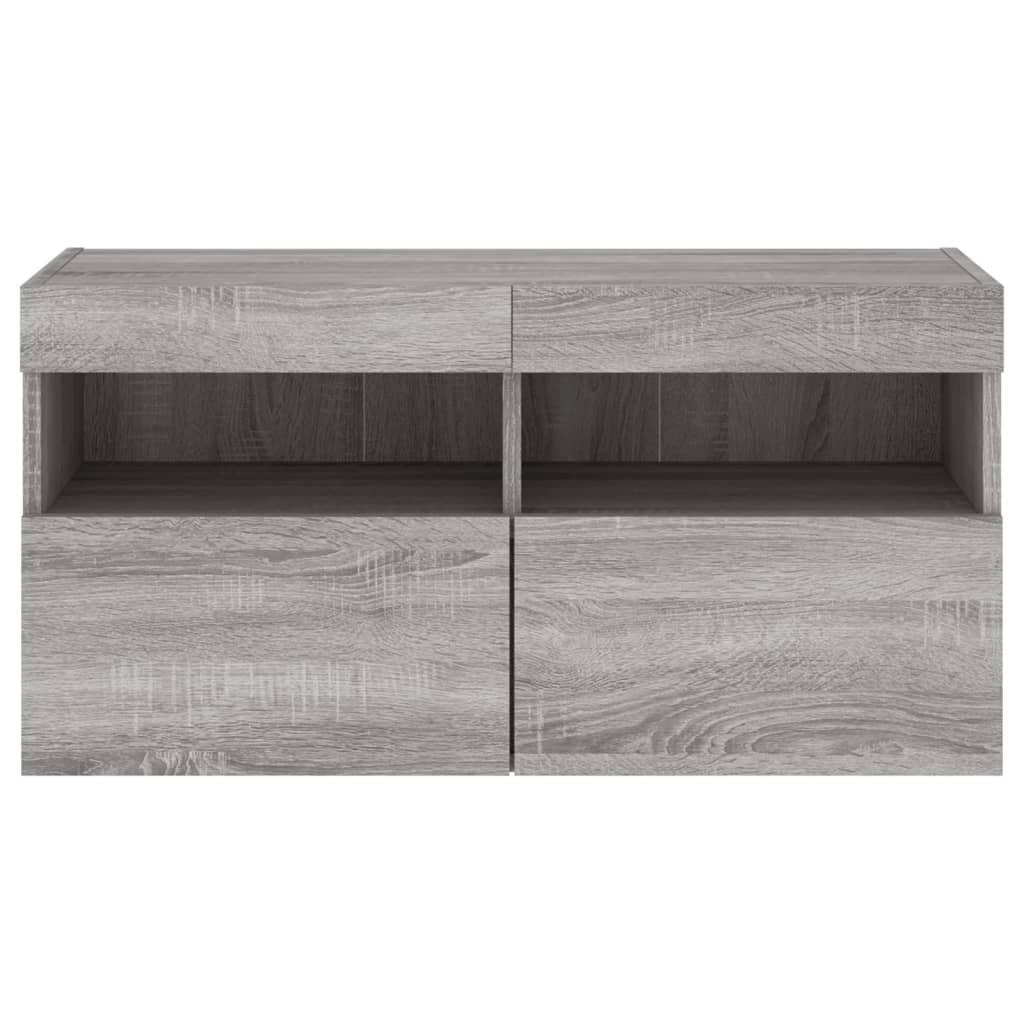 vidaXL TV Wall Cabinet | Grey Sonoma | Engineered Wood | Medium