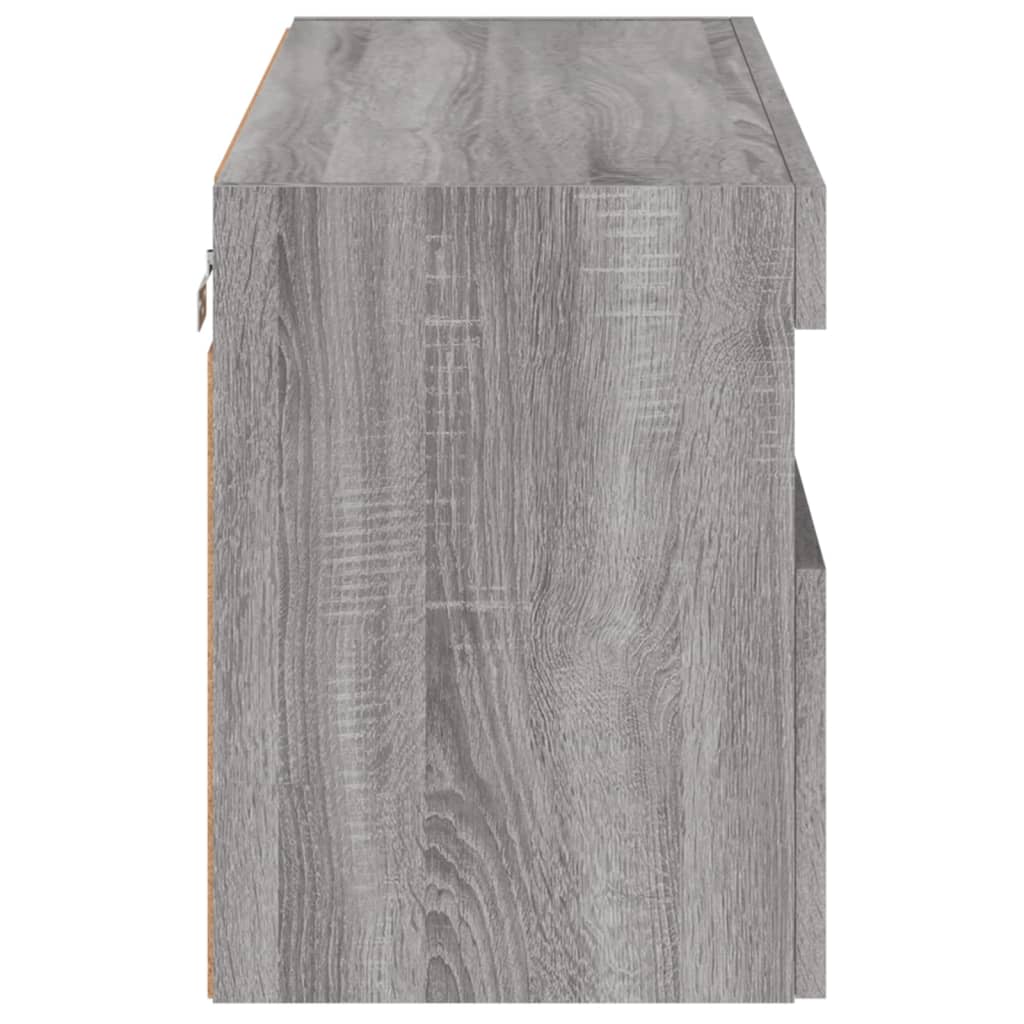 vidaXL TV Wall Cabinet | Grey Sonoma | Engineered Wood | Medium