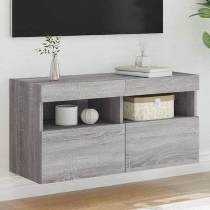 vidaXL TV Wall Cabinet | Grey Sonoma | Engineered Wood | Medium