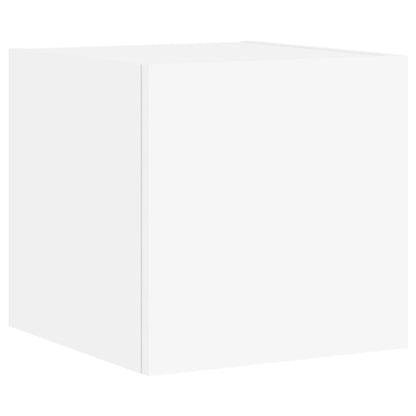 vidaXL TV Wall Cabinet with LED Lights White 30.5x35x30 cm