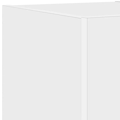 vidaXL TV Wall Cabinet with LED Lights White 30,5x35x30 cm