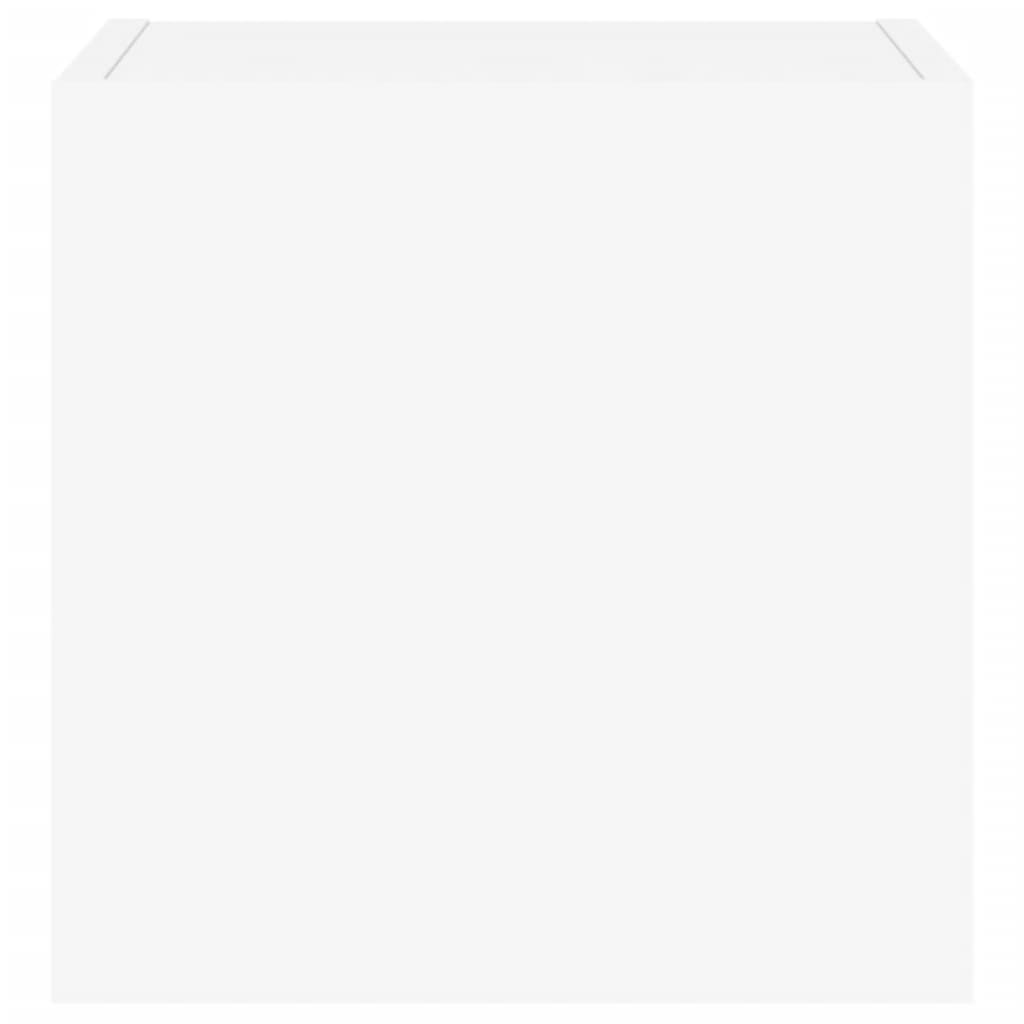 vidaXL TV Wall Cabinet with LED Lights White 30.5x35x30 cm