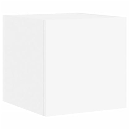 vidaXL TV Wall Cabinets with LED Lights 2 pcs White 30.5x35x30 cm