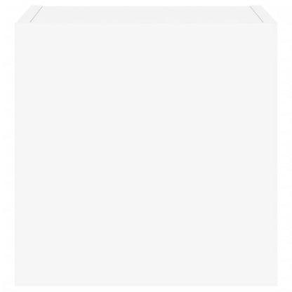 vidaXL TV Wall Cabinets with LED Lights 2 pcs White 30.5x35x30 cm