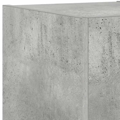 vidaXL TV Wall Cabinet with LED Lights Concrete Grey 30,5x35x30 cm