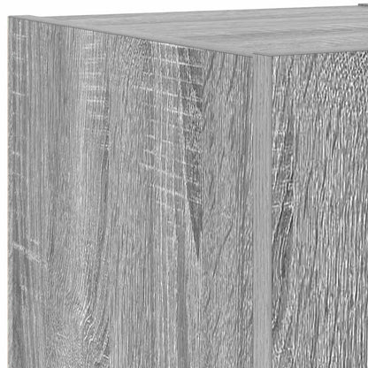 vidaXL TV Wall Cabinet with LED Lights Grey Sonoma 30,5x35x30 cm