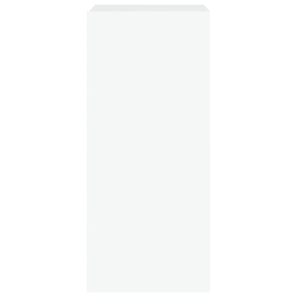 vidaXL TV Wall Cabinet with LED Lights White 30.5x35x70 cm